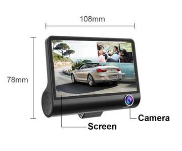 ALL-PURPOSE HD 1080P Car DVR 3 Camera Camera Dual Lens with Rear View Video Recorder (1 Set ) - tenydeals