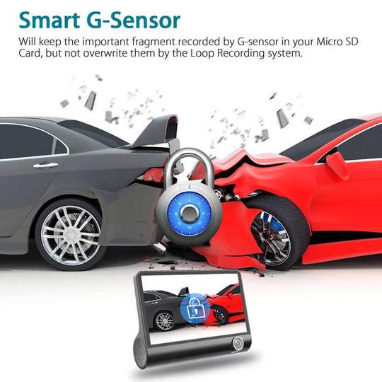 ALL-PURPOSE HD 1080P Car DVR 3 Camera Camera Dual Lens with Rear View Video Recorder (1 Set ) - tenydeals