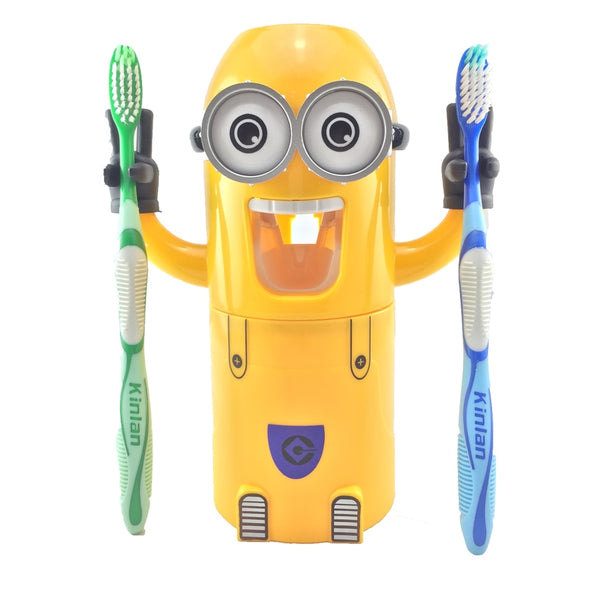 Minion Toothpaste Dispenser & Toothbrush Holder - tenydeals